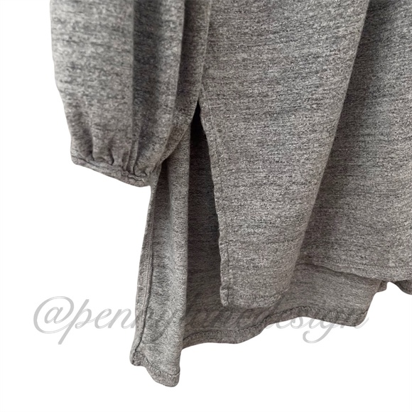 Free People We Are The Free Gray Tassel Tie Flowy Tunic Top XS - Picture 5 of 9